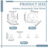 20 Set 2 90 WADORN Styles Clear Acrylic Corner Bracket, Clear Right Angle Triangle Brackets Removable Degree Support