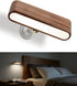 Wood LED Wall Sconce Magnetic 360Rotate Wall Mounted Lamp Brightness Adjustable Night