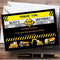 The Card Zoo Digger JCB Construction Builder Personalized Birthday Party Thank You Cards