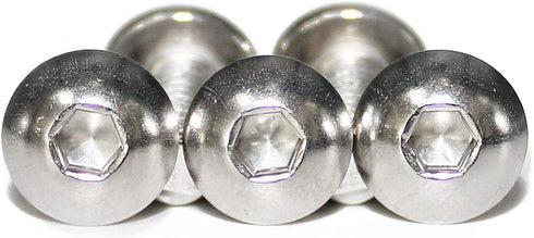100 Pcs Button Head Socket Cap Bolts Screws M4-0.70 x 8mm, 18-8 Stainless Steel, Allen Hex Drive, by Fullerkreg