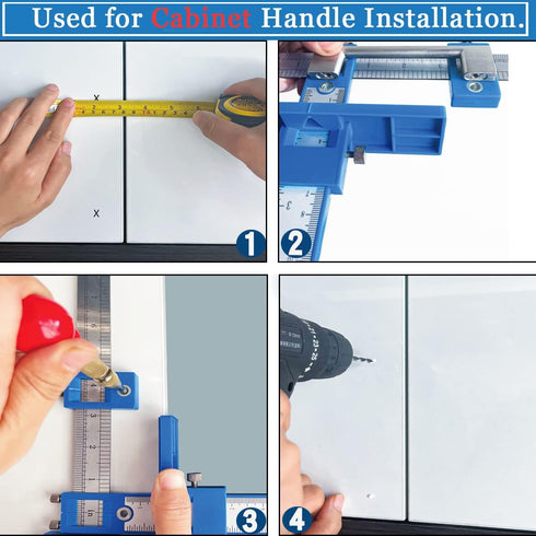 King&Charles Cabinet Hardware Jig, Automatic Center Punch, Template Tool for Handles and Pulls on Cabinets