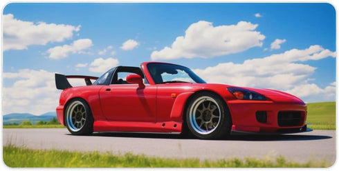 Large Mouse Pad Gaming Cool S2000 Jdm Red Sport Car Desk Mat 23.6 x 11.8 inch for Office Desk Organizers