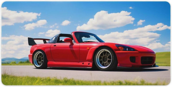 Large Mouse Pad Gaming Cool S2000 Jdm Red Sport Car Desk Mat 23.6 x 11.8 inch for Office Desk Organizers