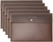 VANRA 5 Pieces A4 Envelopes Folders, Document Organizer with Snap Button Closure, A4 Letter Size, Brown