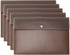 VANRA 5 Pieces A4 Envelopes Folders, Document Organizer with Snap Button Closure, A4 Letter Size, Brown