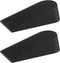 Premium Rubber Door Stoppers for Bottom of Door, Heavy Duty Stackable Wedge for Carpet, 2 Pack (Big, Black)