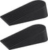 Premium Rubber Door Stoppers for Bottom of Door, Heavy Duty Stackable Wedge for Carpet, 2 Pack (Big, Black)