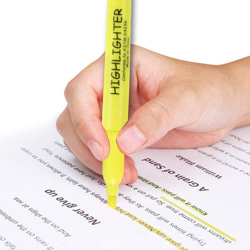 Trail maker 100 Packs of Bulk Yellow Highlighters, Bright Wholesale Highlighters for Classrooms, School Kids, Teachers,