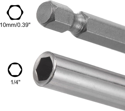 uxcell 1/4 Inch Hex Shank by 2 Inch Magnetic Bit Holder Extension for Quick Release Screwdriver Drill