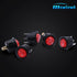 mxuteuk 5pcs Snap-in AC110/120V Lighted Round Rocker Switch, Illuminated Boat Toggle Power Switch Red Light