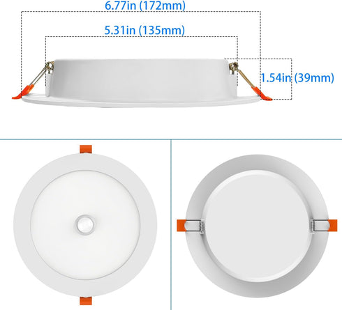 lanyue Bulb, 5 6 1200 15W 6000K (2 Pack) Motion Sensor Light in. & in. LED Can Lights Retrofit Motion Sensor Recessed