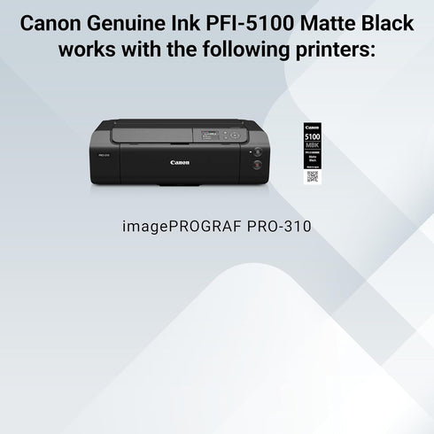 Canon PFI-5100 PRO-310 Genuine Matte Black Ink Tank, Compatible with ImagePROGRAF Printers