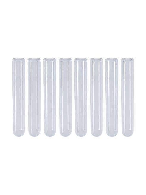MUHWA 250pcs Borosilicate Glass Test Tubes, 12×75mm Round Bottom Lab Tubes