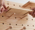 Wood Pegboard Combination Wall Organizer Kit, 2 Pieces Display Pegboard Panel Kits with 15 Accessories for Office,