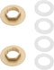 2 Sets Faucet Nut Installation Kit, 1/2 Inch Brass Lock Nuts with Gaskets for Outdoor Gardens, Washing Machines, Air