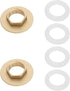 2 Sets Faucet Nut Installation Kit, 1/2 Inch Brass Lock Nuts with Gaskets for Outdoor Gardens, Washing Machines, Air