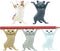 Cute Gifts Desk Decor - Funny Office Decor, Cute Pen Holder, Kawaii Dancing Cat (5 Cats Set)