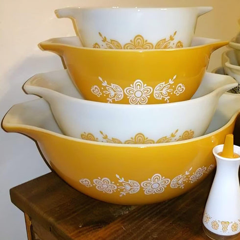 8 Pieces Plastic Display Stands for Pyrex Bowls, Bowl Stands for Cabinet Organizer