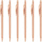 Unibene Slim Metallic Retractable Ballpoint Pens, Rose Gold, Nice Gift for Wedding, Business, Office, Students,