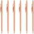 Unibene Slim Metallic Retractable Ballpoint Pens, Rose Gold, Nice Gift for Wedding, Business, Office, Students,