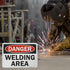 SmartSign "Danger Safety - Welding Area" Sign | 7" x 10" Aluminum
