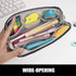Sooez Wide-Opening Pencil Pen Case, Lightweight & Spacious Zipper Stationery Bag with Triangular Design for Adults,