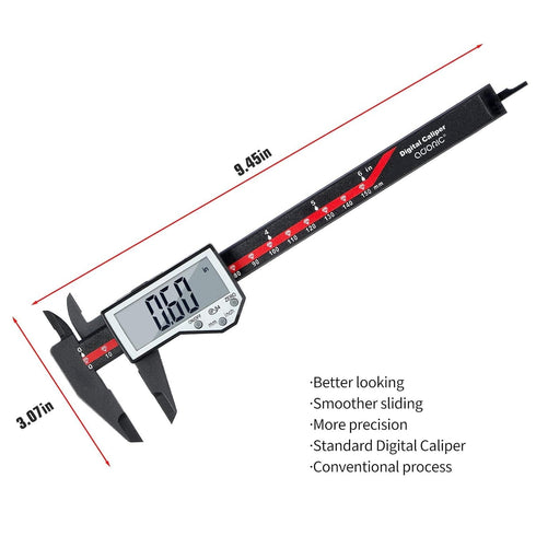 Digital Caliper, 0-6" Electronic Caliper with Auto-Off Feature, Large LCD Screen Vernier Caliper for Length, Depth,