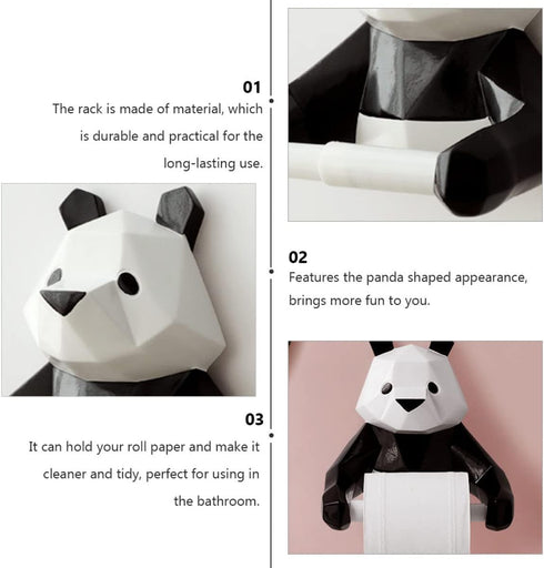 Stylish Panda Wall-Mounted Toilet Paper Holder for Your Bathroom