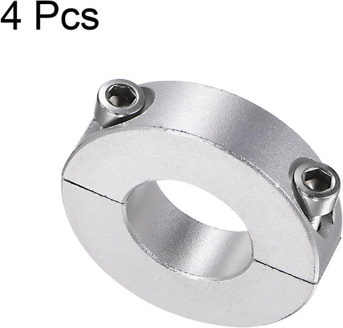 4pcs Double Split Shaft Collar Set for 22mm Shaft: Clamp-On Collars for Stoppers and Timing Pulleys