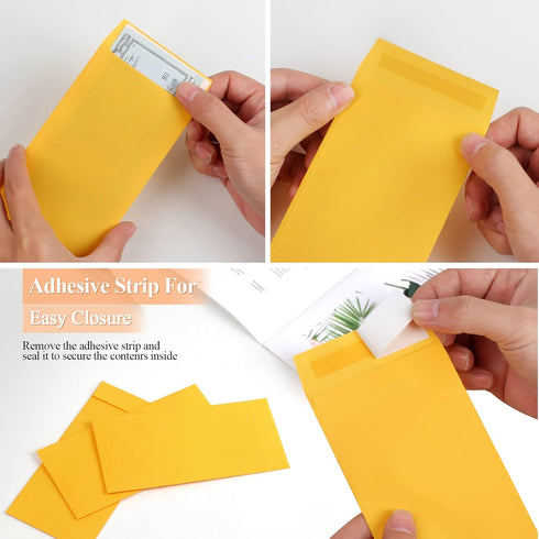 Cash Envelopes - 120 Envelopes Money Saving Challenge, 3.2x6.6inch for Cash, Brown Kraft Paper for Budgeting