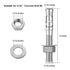 30 PCS 5/16 x 3" Standard Fasteners, Heavy-Duty 304 Stainless Steel Wedge Anchors for Cement and Concrete
