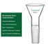 Glass Short Stem Powder Funnel, O.D. 50 mm at Top, Durable Borosilicate Glass Filter with 24/40 Inner Joint