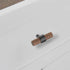 2.75" (2.75" Walnut Wood Drawer Pull Handle Black Dresser Knob Pulls Kitchen Cabinet Pull Hardware Hole Centers)