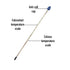Glass Thermometer -10 to +110 C&F, 300mm Liquid in Glass Thermometer for Scientific Laboratory Grade