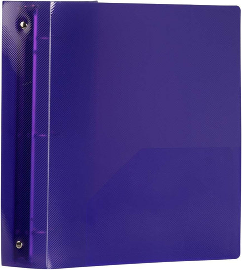 JAM PAPER Plastic 2 inch Binder - Purple 3 Ring Binder - Sold Individually by JAM Paper