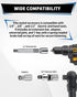 Acxetx 19 Set, 1/4", 3/8" 1/2" Piece Socket Extension and Drive Extension Bar, Universal Joint, Adapters and T-Bar