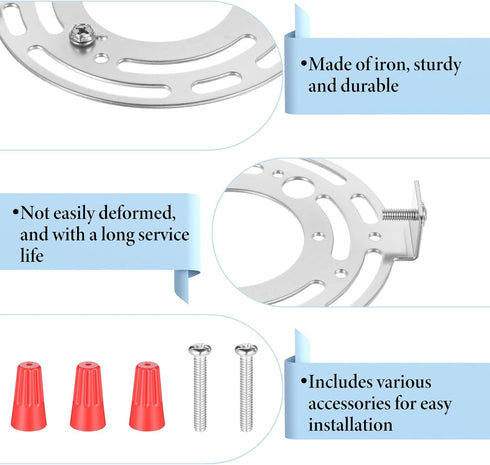 Xelsluthe 115mm (4.5") Light Fixture Mounting Bracket, Light-Mounting Bracket Light Crossbar Round Ceiling Plate