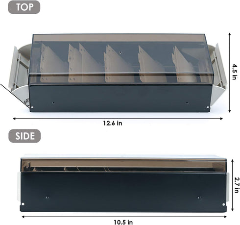 MaxGear Black Business Card Holder for Desk, Organizer Case, Credit Card Holder File, Index Card Box Storage, 800 Cards