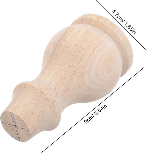 3.54x1.85 Inch Operitacx Wooden Sofa Legs French Style Decorative Round Furniture Feet Unfinished Wood Replacement