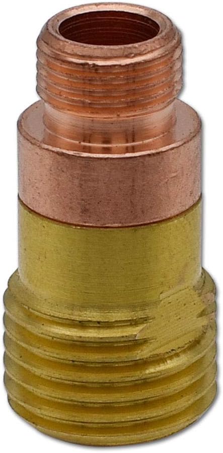 TIG Welding Torch STUBBY Gas Lens Collet Body 17GL116 1/16" & Collet 10N23S, Copper Consumables KIT, 10PCS