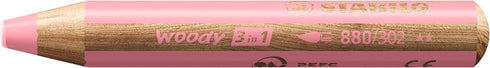 STABILO Woody 3 in 1 Pencil, Pastel Pink for Versatile Use