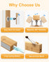 5200mAh 3 Dimmable Rechargeable Wood Wall Lights with Remote & Touch, Battery Operated Wall Sconce Color Temperatures