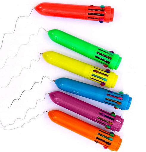 Kaptin 24 Pack Multicolor Ballpoint Pen Mini Shuttle Pens, Retractable Pens for Kids, Office School Supplies