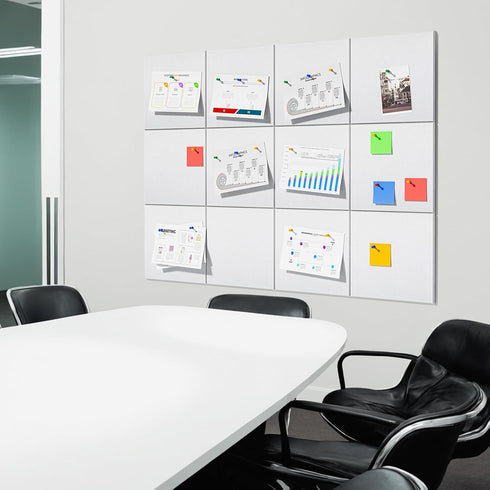 MaxGear Large Cork Board for Wall 36" x 24", White Bulletin Board with Felt Tiles