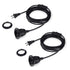 2-Pack 15 E26 E27 HESSION Feet Plug in Pendant Light, Black Extension Hanging Lantern Cord Cable with in-Line On/Off