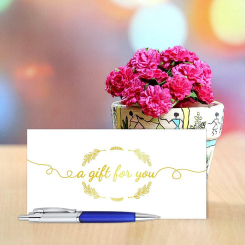 Fancy Land Blank Gift Certificates, 25pcs Gold Foil Cards with Envelopes for Business