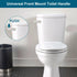 Hygie Rinse Universal Toilet Handle Replacement, Brushed Nickel Front Mount Trip Lever Repair Kit with Flapper