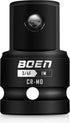 BOEN 3/4"F to 1"M Impact Socket Adapter, Cr-Mo Steel Socket Adapter Set for Impact Driver Conversions
