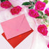 jiebor 100 Sets Mini Envelopes with White Blank Business Cards, Small Enclosure Card for Valentine's Day