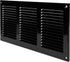 Vent Systems 12'' x 6'' Inch Black Air Vent Cover, Metal Air Return Grill with Built-in Pest Guard Screen